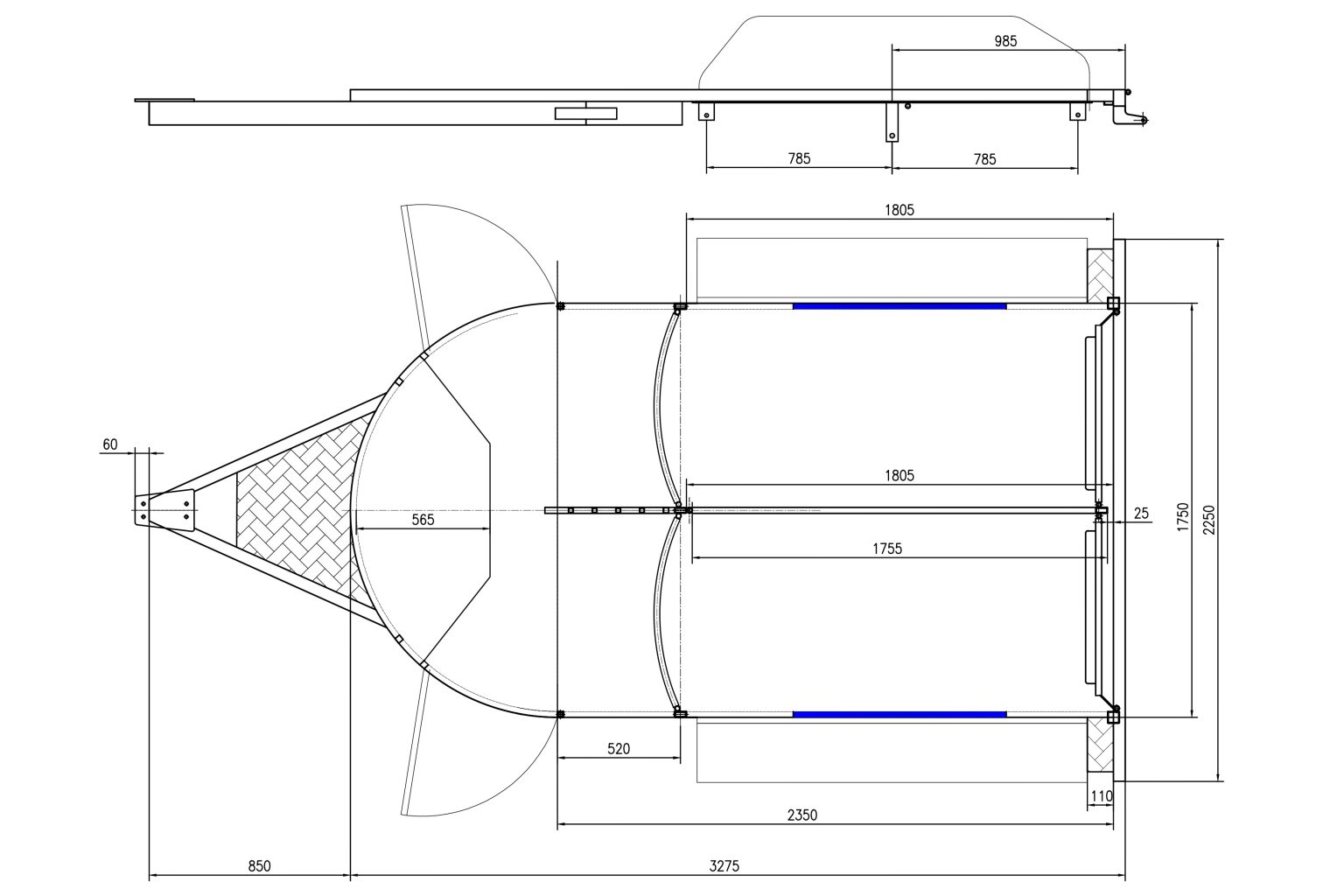 2 Horse Straight Load3275 RVBarn