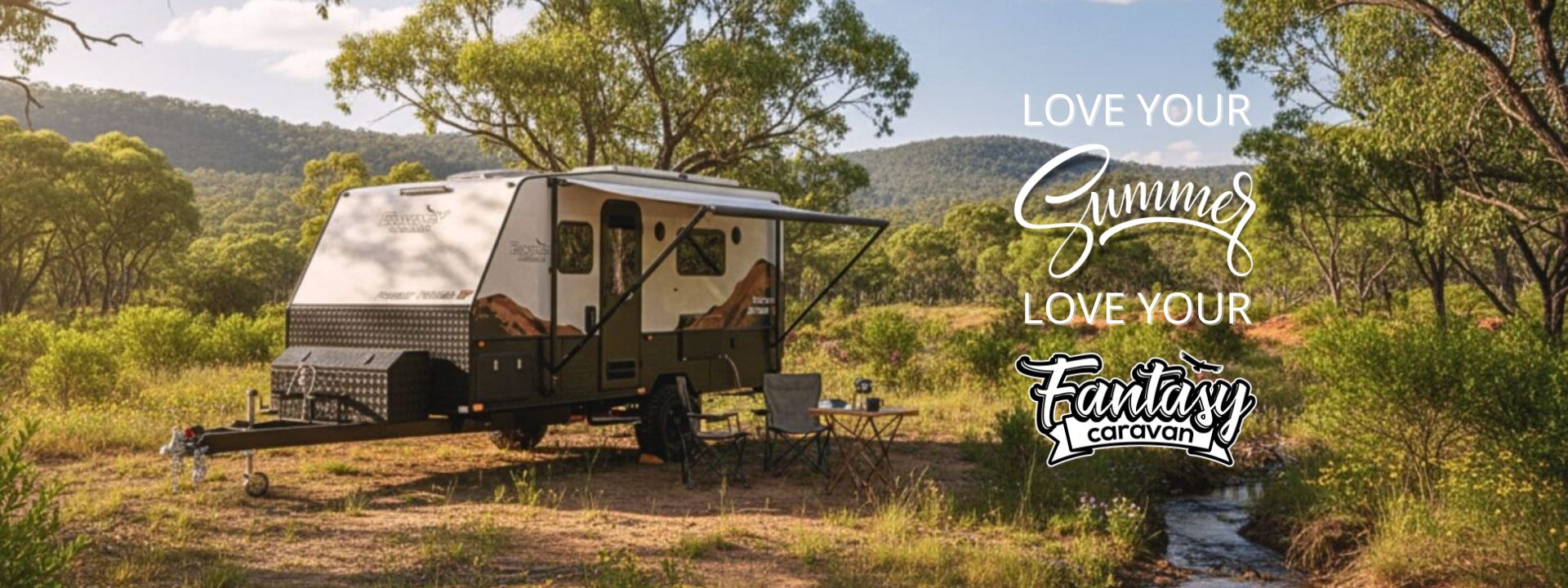 Love you summer in a Fantasy Caravan Forest Finder caracan